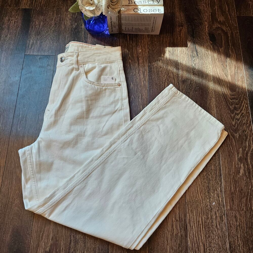 We The Free People Jeans Pacifica High Rise Slim Straight Leg Cotton Jean 30 NWT